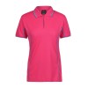 Hot pink Aqua Ladies Piping Polo Shirts